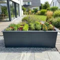 Metzler Hochbeet für den Garten – Stahl in Anthrazit | Mit integriertem Schneckenschutz | Witterungsbeständiges Metall-Gartenbeet, Pflanzenbeet, Gemüse- & Blumenhochbeet | 206 x 106 x 77 cm - Thumbnail 3