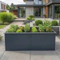 Metzler Hochbeet für den Garten – Stahl in Anthrazit | Mit integriertem Schneckenschutz | Witterungsbeständiges Metall-Gartenbeet, Pflanzenbeet, Gemüse- & Blumenhochbeet | 206 x 106 x 77 cm - Thumbnail 5