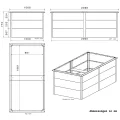 Metzler Hochbeet für den Garten – Stahl in Anthrazit | Mit integriertem Schneckenschutz | Witterungsbeständiges Metall-Gartenbeet, Pflanzenbeet, Gemüse- & Blumenhochbeet | 206 x 106 x 77 cm - Thumbnail 7