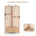 HOMASIS Blumenkasten mit Rankgitter, 140cm Hochbeet Holz, Eck Pflanzkasten mit Spalier & Drainageloch, Gartenspalier für Kletterpflanzen, Pflanzkübel mit Rankhilfe für Balkon Garten Terrasse (Natur) - Thumbnail 3