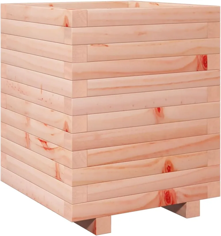 Gecheer Pflanzkübel 40x40x49 5 cm Massivholz Douglasie großes Fassungsvermögen ideale Dekoration für Gärten Balkone Terrassen – Bild 1