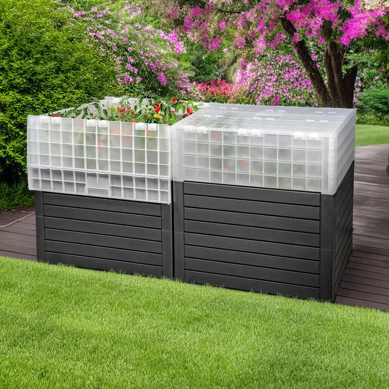 XXL-Hochbeet | Gewächshaus mit Frühbeetaufsatz – ca 156 × 79 × H 81 cm – Bild 1