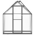 HUAKEHOM Gewächshaus mit Fundamentrahmen Pflanzenhaus mit Dachrinnensystem Flügeltür Treibhaus für Pflanzen Frühbeet Anthrazit 169x58x195 cm Alu - Thumbnail 3