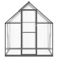 HUAKEHOM Gewächshaus mit Fundamentrahmen Pflanzenhaus mit Dachrinnensystem Flügeltür Treibhaus für Pflanzen Frühbeet Anthrazit 169x114x195 cm Alu - Thumbnail 3