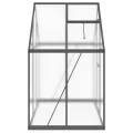 HUAKEHOM Gewächshaus mit Fundamentrahmen Pflanzenhaus mit Dachrinnensystem Flügeltür Treibhaus für Pflanzen Frühbeet Anthrazit 169x114x195 cm Alu - Thumbnail 4