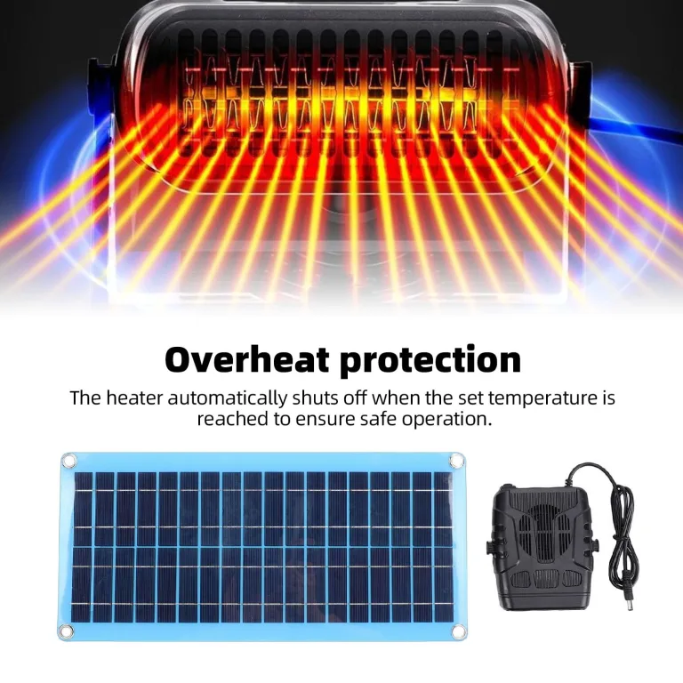 Asixxsix Solarheizung, 30-W-Solarpanel-Heizungen, Tragbare Autoheizung, Entfroster, Windschutzscheibenheizung, Hühnerstallheizung für den Winter, Solarbetriebene Gewächshausheizungen – Bild 3