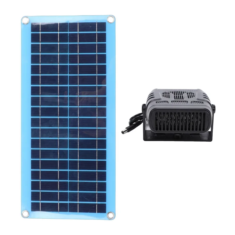 Asixxsix Solarheizung, 30-W-Solarpanel-Heizungen, Tragbare Autoheizung, Entfroster, Windschutzscheibenheizung, Hühnerstallheizung für den Winter, Solarbetriebene Gewächshausheizungen
