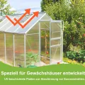 12 Stück Polycarbonat Hohlkammerstegplatten UV beständigem Doppelstegplatte Gewächshausplatten 605x1210x4mm Stegplatte Hohlkammerplatten für Gewächshaus mit 50 Klammern & 50 Z Clips - Thumbnail 4