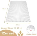 12 Stück Polycarbonat Hohlkammerstegplatten UV beständigem Doppelstegplatte Gewächshausplatten 605x1210x4mm Stegplatte Hohlkammerplatten für Gewächshaus mit 50 Klammern & 50 Z Clips - Thumbnail 2