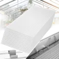 12 Stück Polycarbonat Hohlkammerstegplatten UV beständigem Doppelstegplatte Gewächshausplatten 605x1210x4mm Stegplatte Hohlkammerplatten für Gewächshaus mit 50 Klammern & 50 Z Clips - Thumbnail 1
