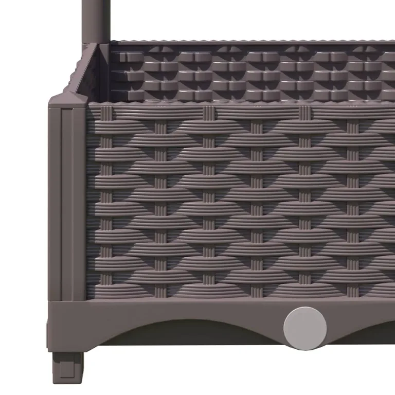 WGYHOME Pflanzkübel mit Rankgitter Braun 80x40x121,5 cm PP Hochbeet für Gemüse extra groß Gemüsebeet Pflanzkübel Frühbeet Gartenbeet Pflanzkübel Blumenkasten für Garten Balkon und Terrasse – Bild 7