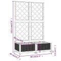 WGYHOME Pflanzkübel mit Rankgitter Braun 80x40x121,5 cm PP Hochbeet für Gemüse extra groß Gemüsebeet Pflanzkübel Frühbeet Gartenbeet Pflanzkübel Blumenkasten für Garten Balkon und Terrasse - Thumbnail 6