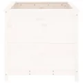 WGYHOME Pflanzkübel Weiß 82,5x82,5x78 cm Massivholz Kiefer Hochbeet für Gemüse extra groß Gemüsebeet Pflanzkübel Frühbeet Gartenbeet Pflanzkübel Blumenkasten für Garten Balkon und Terrasse - Thumbnail 3