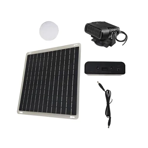 Cuifati Tragbare Solarpanel-Heizung, Effiziente Energieumwandlung mit Wiederaufladbarem Akku, für Autoheizung, Enteisung, Haustierhaus-Gewächshaus, für Automobil-Hühnerstall-Gewächshaus – Bild 10