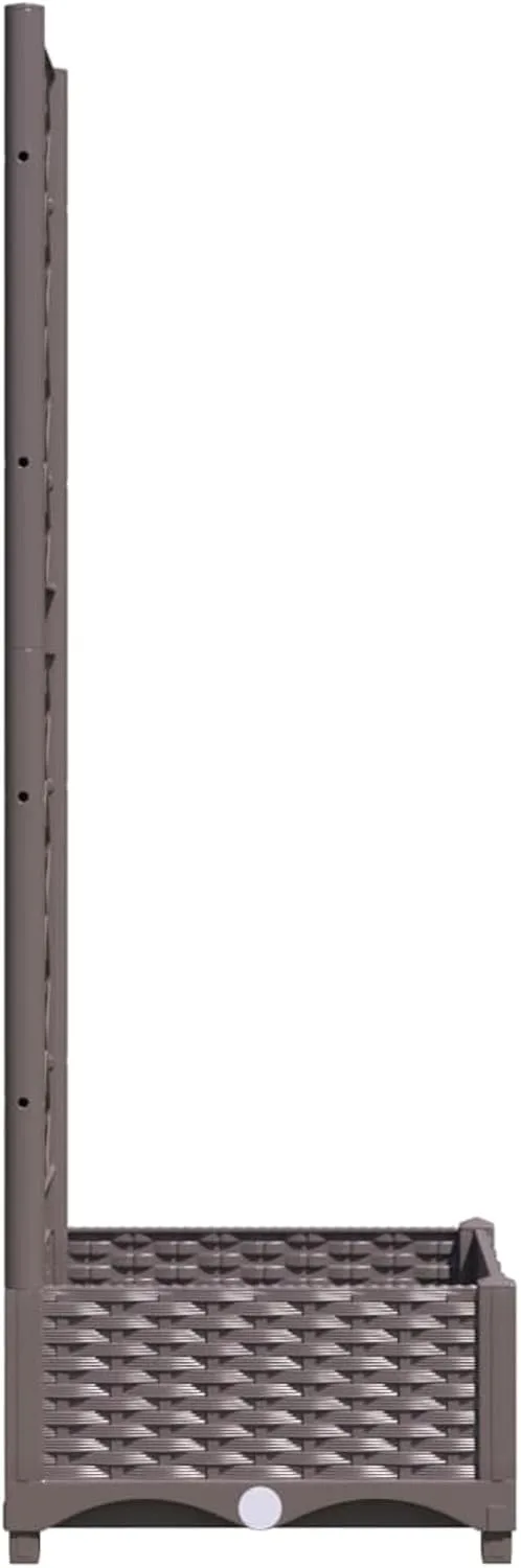WGYHOME Pflanzkübel mit Rankgitter Braun 40x40x121,5 cm PP Hochbeet für Gemüse extra groß Gemüsebeet Pflanzkübel Frühbeet Gartenbeet Pflanzkübel Blumenkasten für Garten Balkon und Terrasse – Bild 4