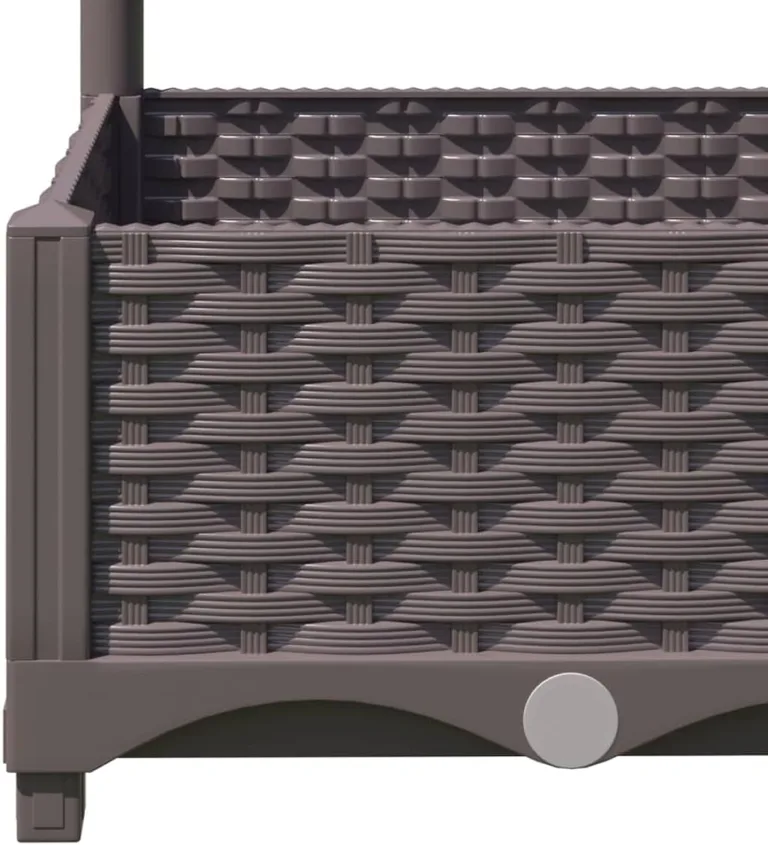 WGYHOME Pflanzkübel mit Rankgitter Braun 40x40x121,5 cm PP Hochbeet für Gemüse extra groß Gemüsebeet Pflanzkübel Frühbeet Gartenbeet Pflanzkübel Blumenkasten für Garten Balkon und Terrasse – Bild 7