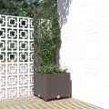 WGYHOME Pflanzkübel mit Rankgitter Braun 40x40x136 cm PP Hochbeet für Gemüse extra groß Gemüsebeet Pflanzkübel Frühbeet Gartenbeet Pflanzkübel Blumenkasten für Garten Balkon und Terrasse - Thumbnail 2