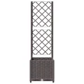 WGYHOME Pflanzkübel mit Rankgitter Braun 40x40x136 cm PP Hochbeet für Gemüse extra groß Gemüsebeet Pflanzkübel Frühbeet Gartenbeet Pflanzkübel Blumenkasten für Garten Balkon und Terrasse - Thumbnail 3