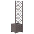 WGYHOME Pflanzkübel mit Rankgitter Braun 40x40x136 cm PP Hochbeet für Gemüse extra groß Gemüsebeet Pflanzkübel Frühbeet Gartenbeet Pflanzkübel Blumenkasten für Garten Balkon und Terrasse - Thumbnail 5