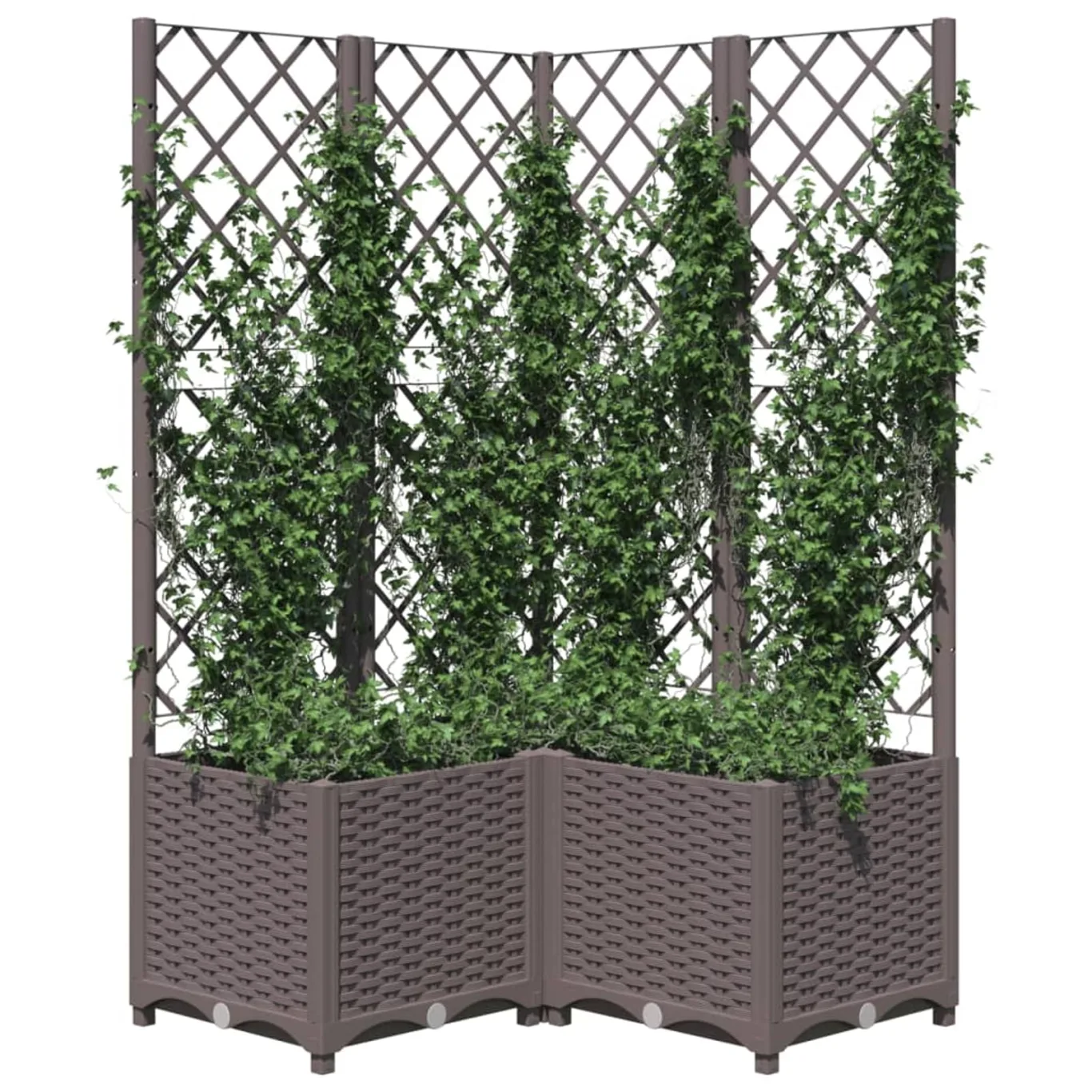 WGYHOME Pflanzkübel mit Rankgitter Braun 80x80x136 cm PP Hochbeet für Gemüse extra groß Gemüsebeet Pflanzkübel Frühbeet Gartenbeet Pflanzkübel Blumenkasten für Garten Balkon und Terrasse - Bild 1