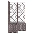 WGYHOME Pflanzkübel mit Rankgitter Braun 80x80x136 cm PP Hochbeet für Gemüse extra groß Gemüsebeet Pflanzkübel Frühbeet Gartenbeet Pflanzkübel Blumenkasten für Garten Balkon und Terrasse - Thumbnail 4