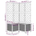 WGYHOME Pflanzkübel mit Rankgitter Braun 80x80x136 cm PP Hochbeet für Gemüse extra groß Gemüsebeet Pflanzkübel Frühbeet Gartenbeet Pflanzkübel Blumenkasten für Garten Balkon und Terrasse - Thumbnail 6