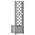 WGYHOME Pflanzkübel mit Spalier 43x43x142 cm PP Steingrün Hochbeet für Gemüse extra groß Gemüsebeet Pflanzkübel Frühbeet Gartenbeet Pflanzkübel Blumenkasten für Garten Balkon und Terrasse - Thumbnail 5
