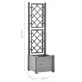 WGYHOME Pflanzkübel mit Spalier 43x43x142 cm PP Steingrün Hochbeet für Gemüse extra groß Gemüsebeet Pflanzkübel Frühbeet Gartenbeet Pflanzkübel Blumenkasten für Garten Balkon und Terrasse - Thumbnail 6