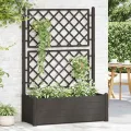 WGYHOME Pflanzkübel mit Spalier 100x43x142 cm PP Steingrau Hochbeet für Gemüse extra groß Gemüsebeet Pflanzkübel Frühbeet Gartenbeet Pflanzkübel Blumenkasten für Garten Balkon und Terrasse - Thumbnail 9