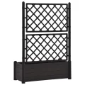 WGYHOME Pflanzkübel mit Spalier 100x43x142 cm PP Anthrazit Hochbeet für Gemüse extra groß Gemüsebeet Pflanzkübel Frühbeet Gartenbeet Pflanzkübel Blumenkasten für Garten Balkon und Terrasse - Thumbnail 5