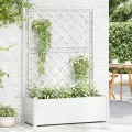 WGYHOME Pflanzkübel mit Spalier 100x43x142 cm PP Anthrazit Hochbeet für Gemüse extra groß Gemüsebeet Pflanzkübel Frühbeet Gartenbeet Pflanzkübel Blumenkasten für Garten Balkon und Terrasse - Thumbnail 10