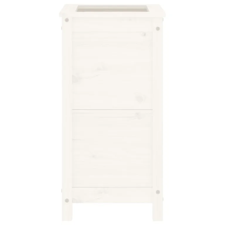 WGYHOME Pflanzkübel Weiß 40x40x78 cm Massivholz Kiefer Hochbeet für Gemüse extra groß Gemüsebeet Pflanzkübel Frühbeet Gartenbeet Pflanzkübel Blumenkasten für Garten Balkon und Terrasse – Bild 3