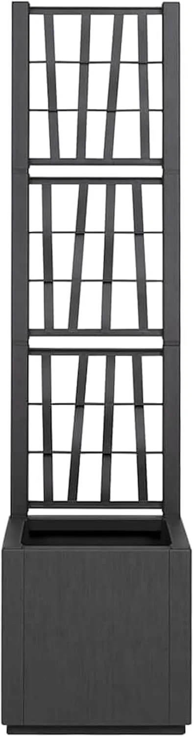 WGYHOME Gartenblumentopf Anthrazit 36 x 36 x 140 cm Polypropylen Hochbeet für Gemüse extra groß Gemüsebeet Pflanzkübel Frühbeet Gartenbeet Pflanzkübel Blumenkasten für Garten Balkon und Terrasse – Bild 2