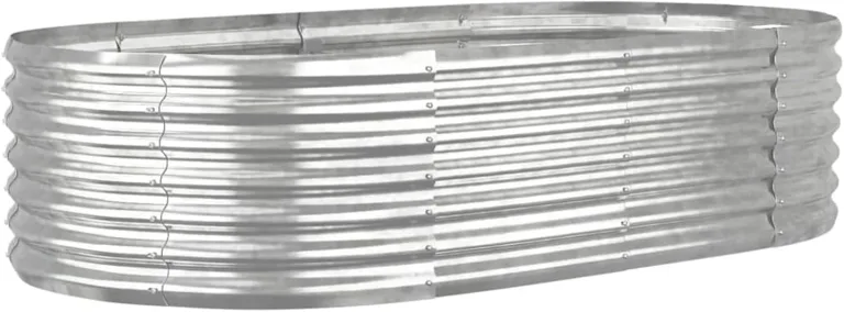 WGYHOME Hochbeet Verzinkter Stahl 152x80x68 cm Silbern Hochbeet für Gemüse extra groß Gemüsebeet Pflanzkübel Frühbeet Gartenbeet Pflanzkübel Blumenkasten für Garten Balkon und Terrasse – Bild 8