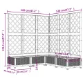 WGYHOME Pflanzkübel mit Rankgitter Braun 120x120x121,5 cm PP Hochbeet für Gemüse extra groß Gemüsebeet Pflanzkübel Frühbeet Gartenbeet Pflanzkübel Blumenkasten für Garten Balkon und Terrasse - Thumbnail 6