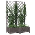 WGYHOME Pflanzkübel mit Rankgitter Braun 120x120x121,5 cm PP Hochbeet für Gemüse extra groß Gemüsebeet Pflanzkübel Frühbeet Gartenbeet Pflanzkübel Blumenkasten für Garten Balkon und Terrasse - Thumbnail 8