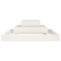 WGYHOME Pflanzkübel Weiß 80x80x27 cm Massivholz Kiefer Hochbeet für Gemüse extra groß Gemüsebeet Pflanzkübel Frühbeet Gartenbeet Pflanzkübel Blumenkasten für Garten Balkon und Terrasse - Thumbnail 5