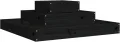 WGYHOME Pflanzkübel Schwarz 80x80x27 cm Massivholz Kiefer Hochbeet für Gemüse extra groß Gemüsebeet Pflanzkübel Frühbeet Gartenbeet Pflanzkübel Blumenkasten für Garten Balkon und Terrasse - Thumbnail 1