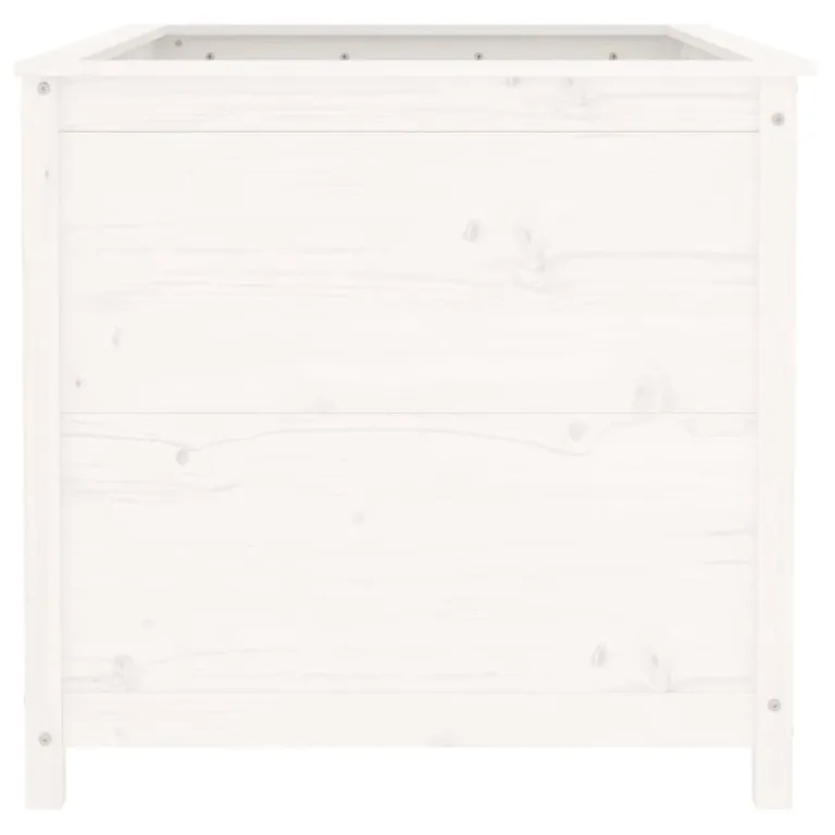 WGYHOME Hochbeet Weiß 119,5x82,5x78 cm Massivholz Kiefer Hochbeet für Gemüse extra groß Gemüsebeet Pflanzkübel Frühbeet Gartenbeet Pflanzkübel Blumenkasten für Garten Balkon und Terrasse – Bild 2