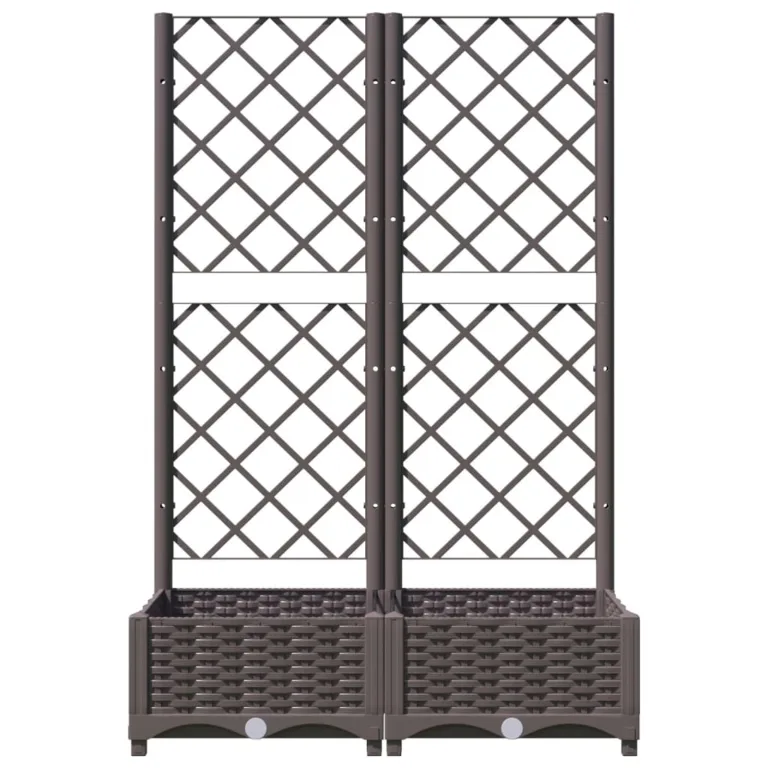 WGYHOME Garten-Pflanzgefäß mit Spalier Braun 120 x 40 x 121,5 cm PP Hochbeet für Gemüse extra groß Gemüsebeet Pflanzkübel Frühbeet Gartenbeet Pflanzkübel Blumenkasten für Garten Balkon und Terrasse – Bild 10