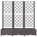 WGYHOME Garten-Pflanzgefäß mit Spalier Braun 120 x 40 x 121,5 cm PP Hochbeet für Gemüse extra groß Gemüsebeet Pflanzkübel Frühbeet Gartenbeet Pflanzkübel Blumenkasten für Garten Balkon und Terrasse - Thumbnail 3