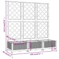 WGYHOME Garten-Pflanzgefäß mit Spalier Braun 120 x 40 x 121,5 cm PP Hochbeet für Gemüse extra groß Gemüsebeet Pflanzkübel Frühbeet Gartenbeet Pflanzkübel Blumenkasten für Garten Balkon und Terrasse - Thumbnail 6