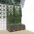 WGYHOME Garten-Pflanzgefäß mit Spalier Braun 120 x 40 x 121,5 cm PP Hochbeet für Gemüse extra groß Gemüsebeet Pflanzkübel Frühbeet Gartenbeet Pflanzkübel Blumenkasten für Garten Balkon und Terrasse - Thumbnail 9
