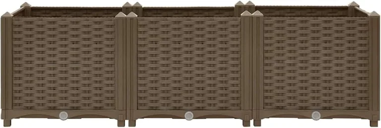 WGYHOME Hochbeet 120 x 40 x 38 cm Polypropylen Hochbeet für Gemüse extra groß Gemüsebeet Pflanzkübel Frühbeet Gartenbeet Pflanzkübel Blumenkasten für Garten Balkon und Terrasse – Bild 2