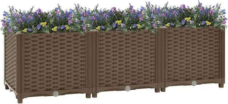 WGYHOME Hochbeet 120 x 40 x 38 cm Polypropylen Hochbeet für Gemüse extra groß Gemüsebeet Pflanzkübel Frühbeet Gartenbeet Pflanzkübel Blumenkasten für Garten Balkon und Terrasse – Bild 1