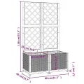 WGYHOME Pflanzkübel mit Rankgitter Braun 80x40x136 cm PP Hochbeet für Gemüse extra groß Gemüsebeet Pflanzkübel Frühbeet Gartenbeet Pflanzkübel Blumenkasten für Garten Balkon und Terrasse - Thumbnail 6