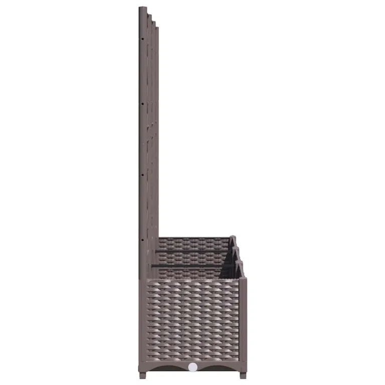 WGYHOME Garten-Pflanzgefäß mit Spalier Braun 120 x 40 x 136 cm PP Hochbeet für Gemüse extra groß Gemüsebeet Pflanzkübel Frühbeet Gartenbeet Pflanzkübel Blumenkasten für Garten Balkon und Terrasse – Bild 4