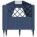 WGYHOME Pflanzkasten mit Erdspießen Blaugrau 363,5x43,5x43,5 cm PP Hochbeet für Gemüse extra groß Gemüsebeet Pflanzkübel Frühbeet Gartenbeet Pflanzkübel Blumenkasten für Garten Balkon und Terrasse - Thumbnail 3