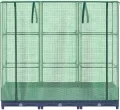 WGYHOME Hochbeet mit Gewächshausabdeckung Rattanoptik 120x40x123 cm Hochbeet für Gemüse extra groß Gemüsebeet Pflanzkübel Frühbeet Gartenbeet Pflanzkübel Blumenkasten für Garten Balkon und Terrasse - Thumbnail 2