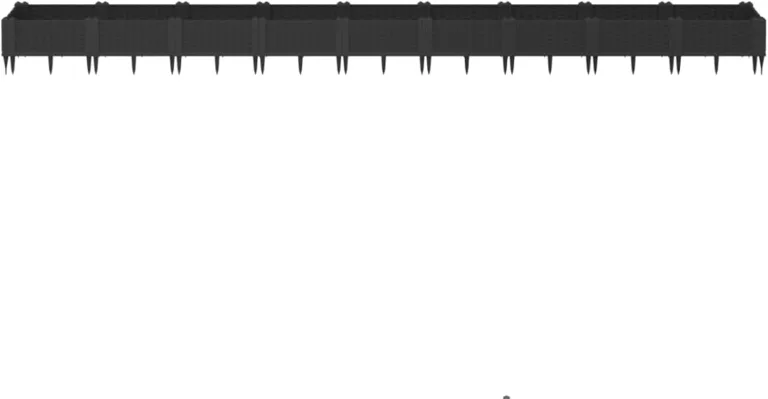 WGYHOME Pflanzkasten mit Erdspießen Schwarz 362,5x42,5x28,5 cm PP Hochbeet für Gemüse extra groß Gemüsebeet Pflanzkübel Frühbeet Gartenbeet Pflanzkübel Blumenkasten für Garten Balkon und Terrasse – Bild 1